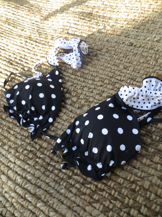 Polka Dot Ruffle Top